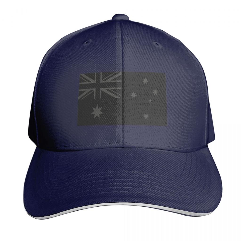 Australia Blackoutstealth Flag Baseball Cap Adjustable Buckle Closure Moisture Wicking Quick Dry Curved Brim Classic Fit