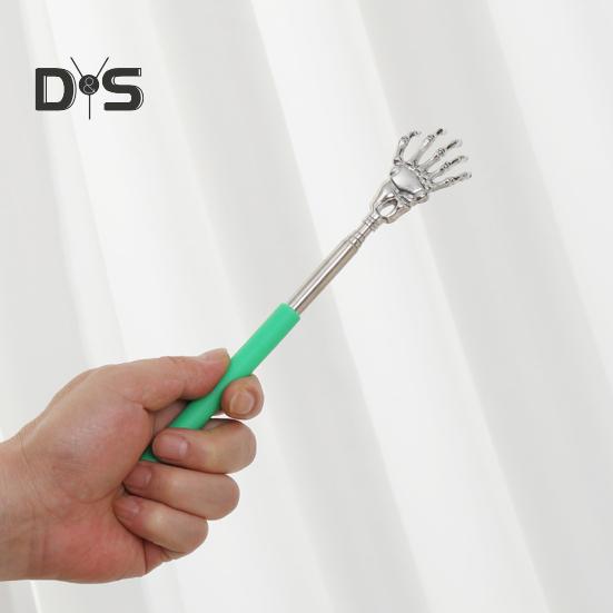 Extendable Metal Back Scratcher with Rubber Handles Portable Telescoping Back Massager Tool for Itchy Skin Relief Stocking Stuffer for Men Women Kids