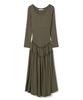 Milo Woman Jersey Shirred Maxi Dress [Brown]