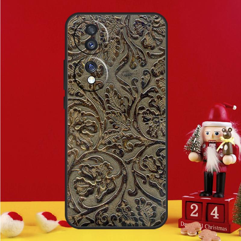 Brown Hand Tooled Western Case For Honor Magic 7 6 8 Pro Honor Win X9a X9b X9c X9d X8c X8b 50 70 90 200 400 Lite Cover