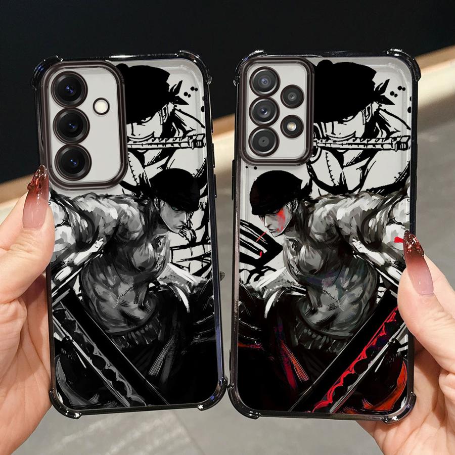 Anime One Piece Zoro Soft Phone Cover Case for Samsung Galaxy A52 A55 A16 A24 A21s A33 A35 A36 A25 A26 A15 A13