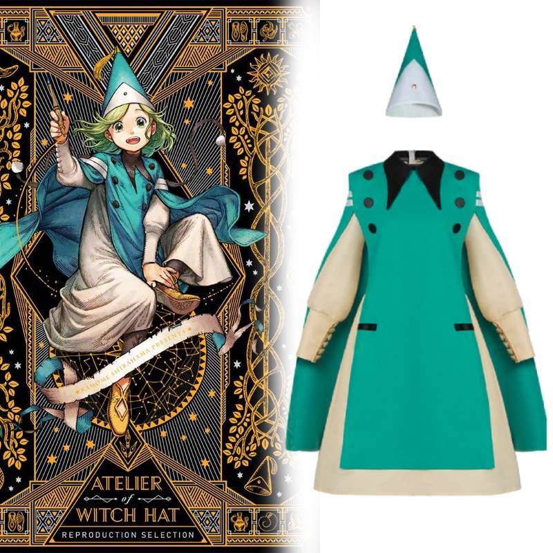Costume Cosplay Chapeau de Sorcière Atelier Tissu Polyester Pour Fans d'Anime et Amateurs de Style Urbain