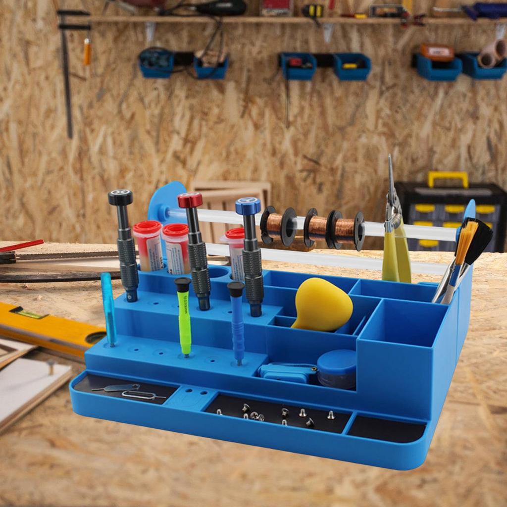 Portable Workshop Stackable Screwdriver Stand Box With Customizable Compartments Lightweight Tool Case For Professionals