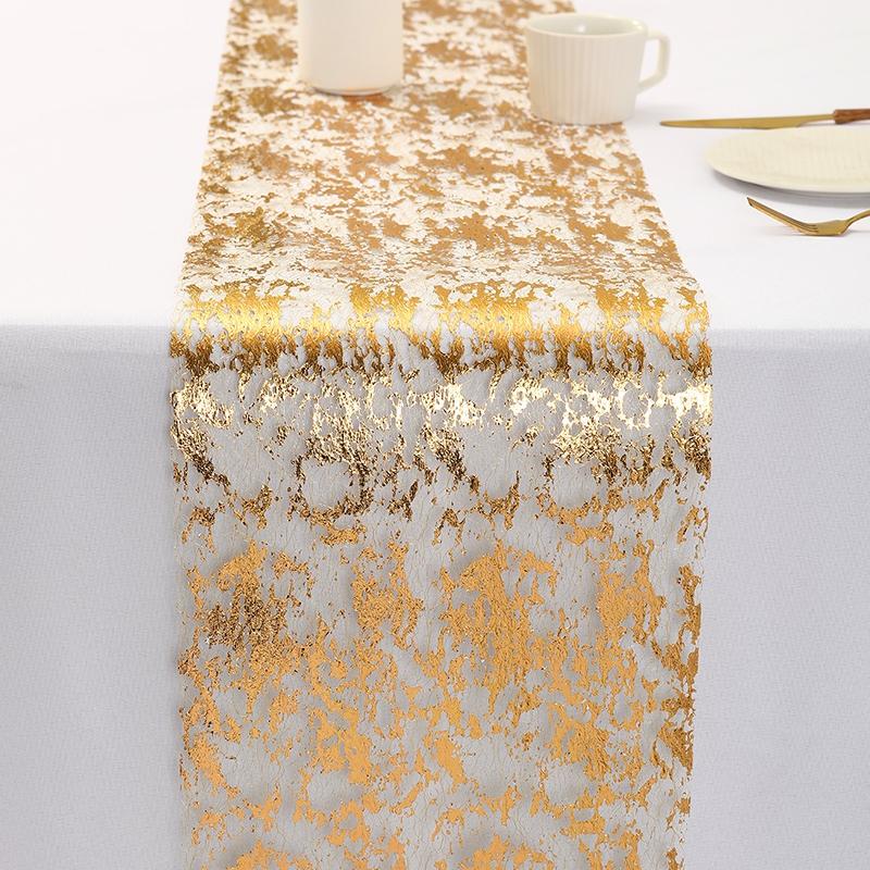Rouleau de chemins de table fins en maille métallisée à paillettes 28x275cm, Décorations de table pour la maison, mariage, anniversaire, décorations de Noël