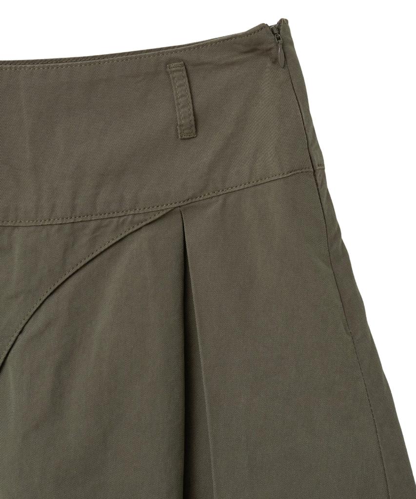 Lougeu Ribbon Pocket Mini Skirt_Khaki