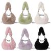 Women Chain Crossbody Bag Zipper Furry Tote Handbag Versatile Cute Satchel Bag Soft Girl Satchel Purse