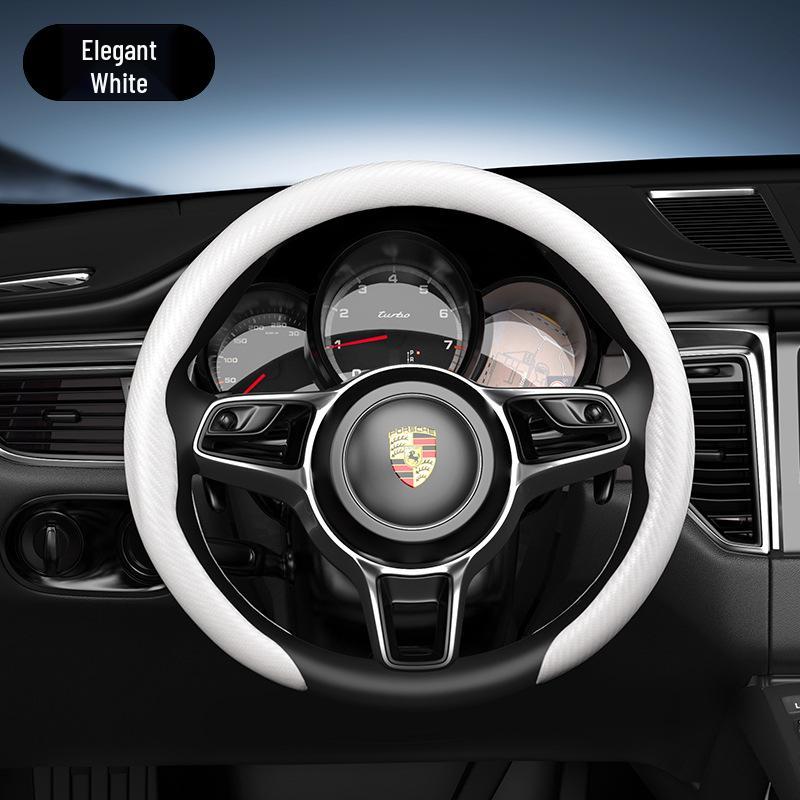 

Універсальна накладка на кермо з візерунком під вуглецеве волокно: Нековзкий, Вологопоглинаючий, Дихаючий, Всесезонний Чохол для Спортивного Автомобіля 38 cm