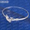 925 Sterling Silver Dolphin Bangle Fashion Jewelry