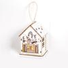 Christmas Glowing Colorful Hut Christmas Decorations Wooden House Hanging Christmas Tree Pendant