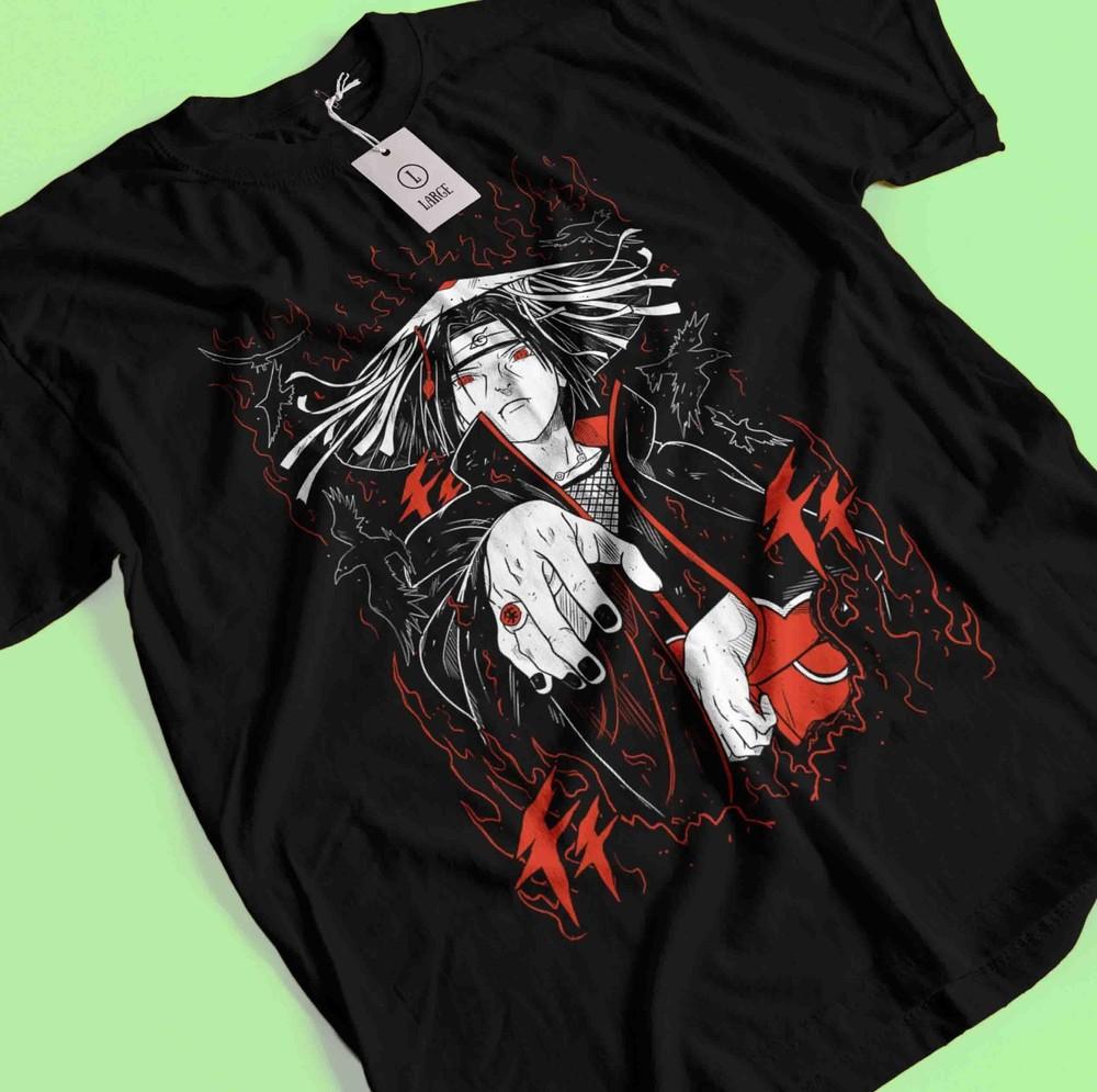 

Футболка Итачи Учиха Футболка Наруто Футболка Джирайи Футболка Мадары Какаши Хинаты Аниме Футболка 4XL