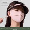 Breathable Ice Silk Full Face Cover UV Protective Mask Hat, Women Summer Facekini Sun Shield