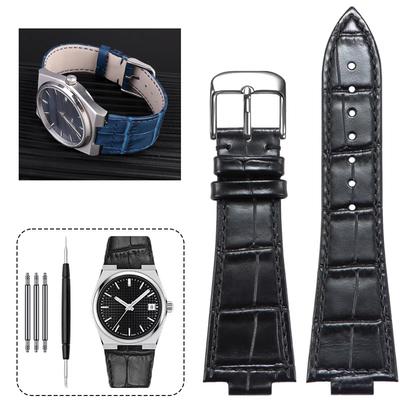 Pour 1853 Tissot PRX Super player Bracelet de montre T137.407/137.410 Bracelet en cuir véritable 12 mm Bracelet en acier inoxydable pour homme
