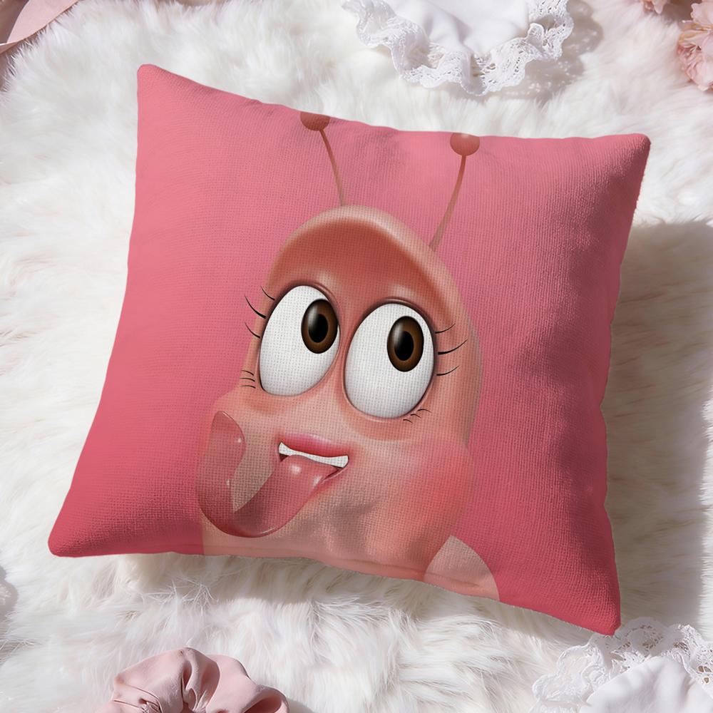 Cute L-LarvaS Cushion Cover Premium Comfort Reversible Pillow Cove -Two in One Design for Any Room & Car Interior
