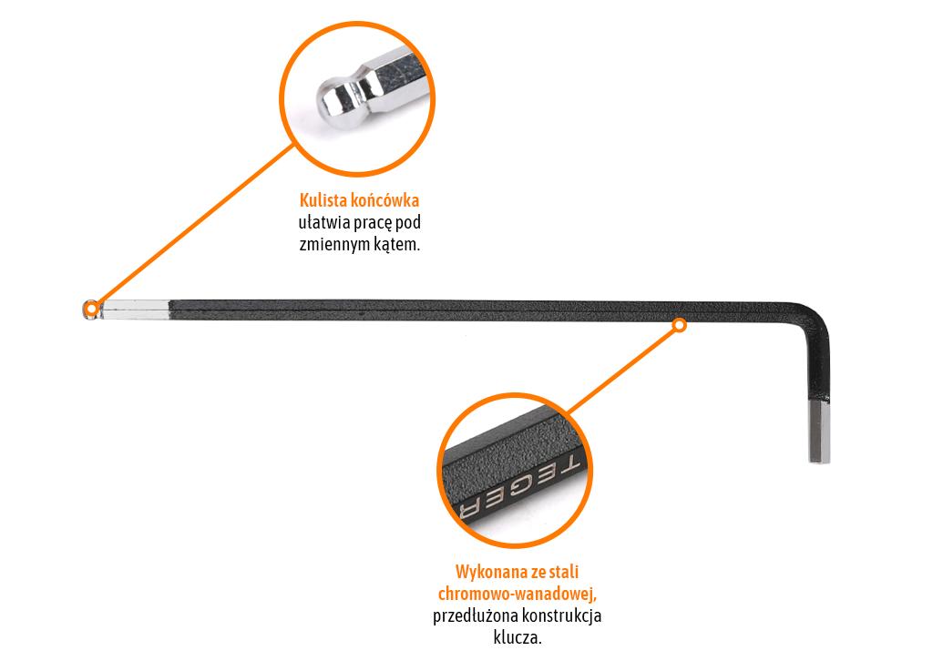HEX H2.5 Allen Key - LONG / TEGER