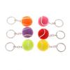 6 Color Key Chain Tennis Ball Metal Keychain Car Key Chain Key Ring sports chain sliver color pendant