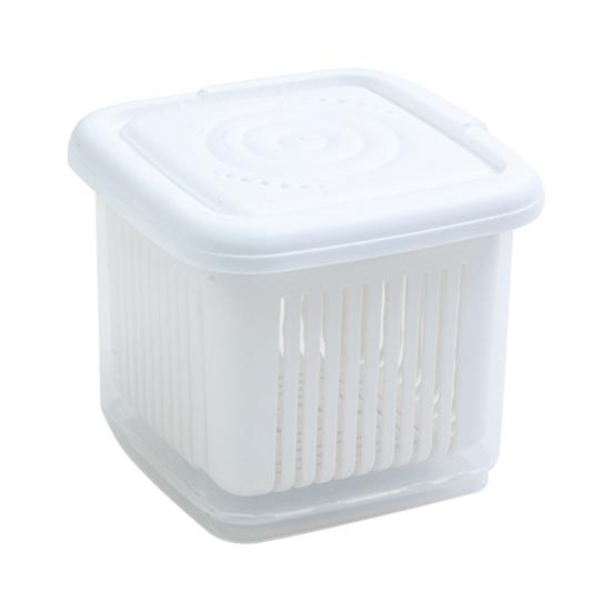 

Держатель для хранения многоцелевой двухслойный PP кухонный дренажный дизайн держатель для еды для дома L белый