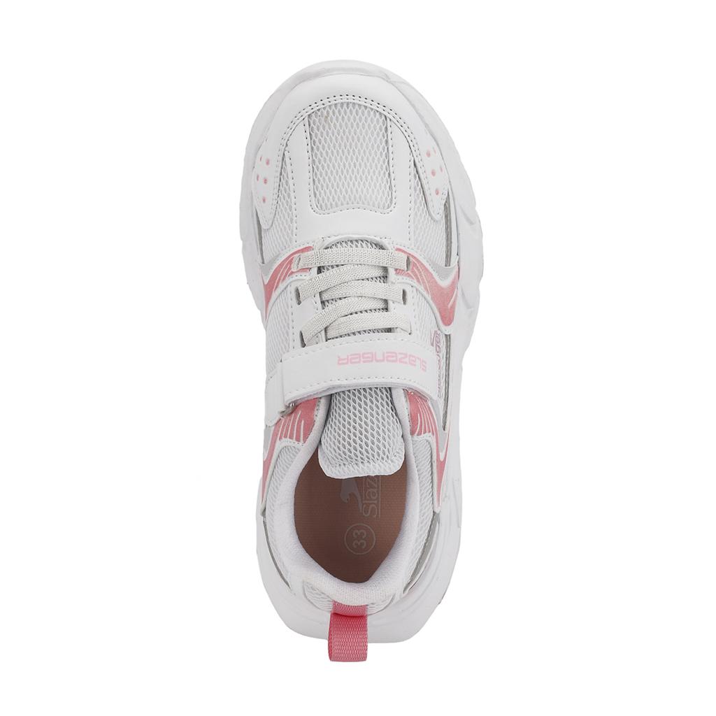 KENDALL-White/Pink Kids Sneakers