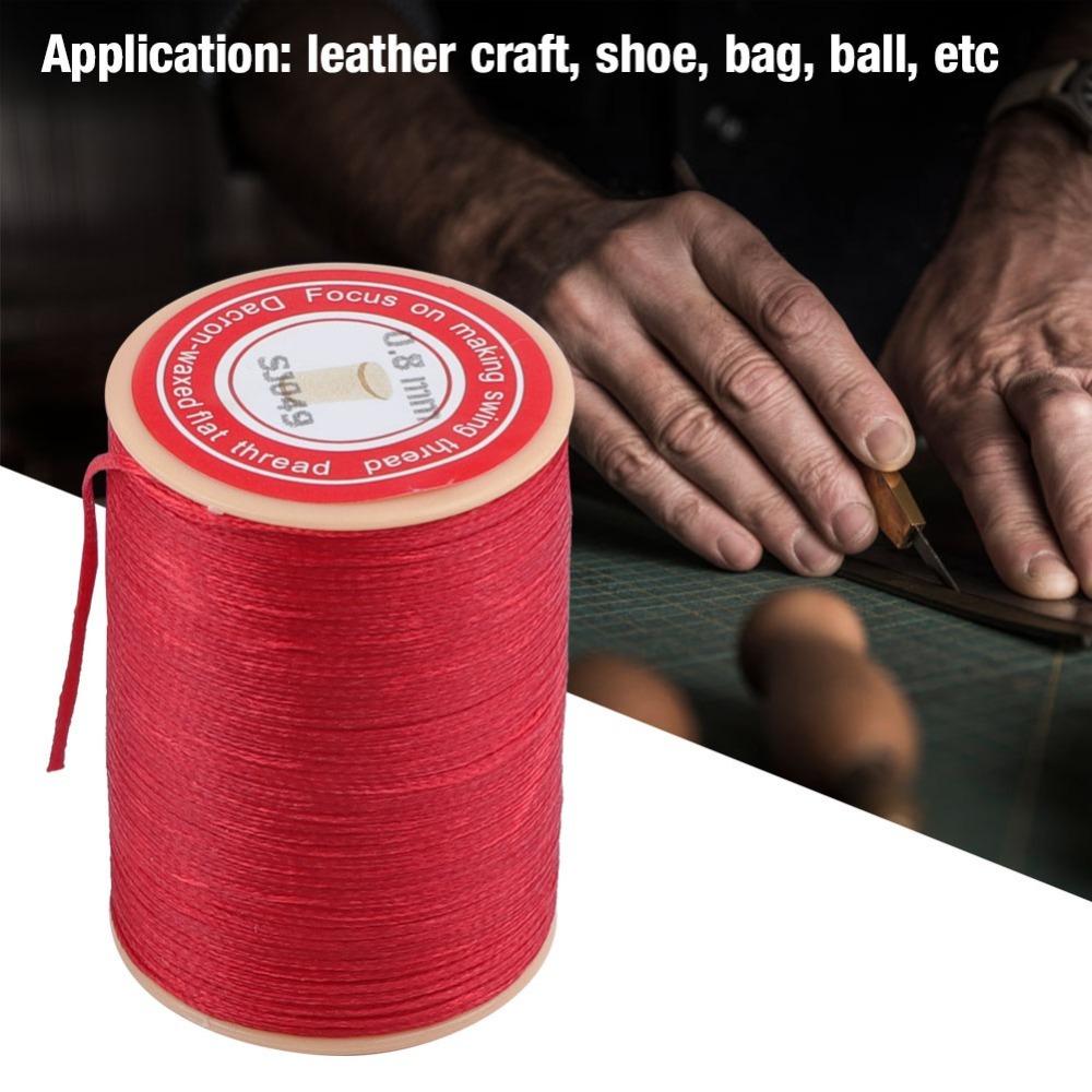 Polyester Waxed Thread Round Braided Stitching Thread Durable Sewing Cord  Leather Crafts