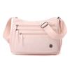 Texture Versatile Solid Color Multi-pocket Practical Nylon Cloth Bag New Solid Color Casual Oblique Span Shoulder Bag