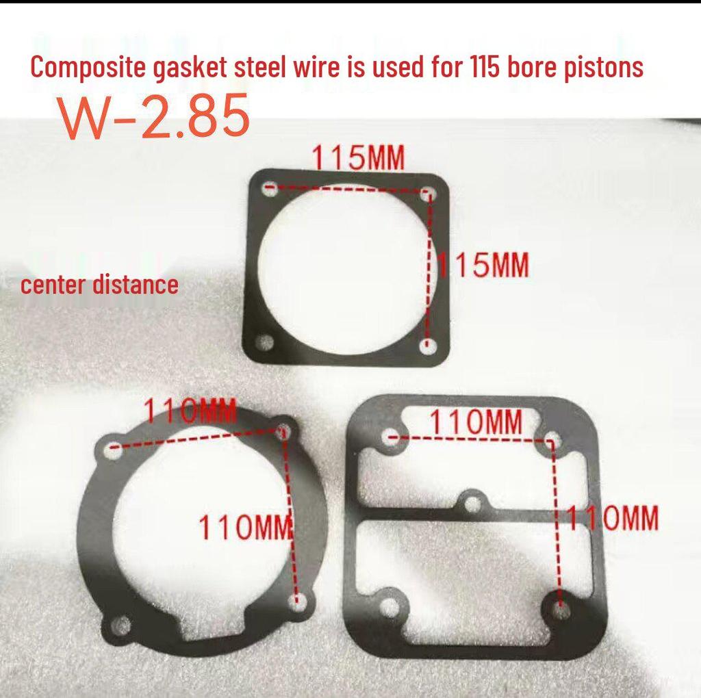 Air Compressor Head & Cylinder Seal Kit: Paper, Steel Wire, Asbestos Gaskets & 3P Air Rod Gasket