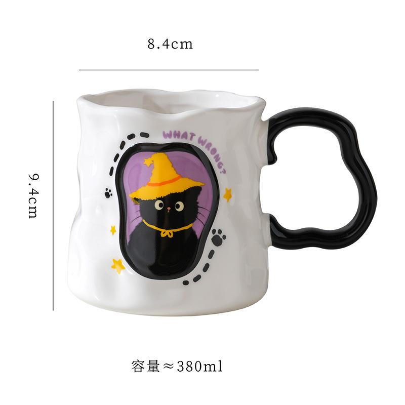 Cute Cat Mug Creative Ceramic Cup As A Gift, Handmade Couple Water Cup High Value Ceramic Coffee Cup