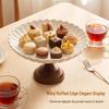10-inch High-Footed Wooden Cake Stand with Glass Dome