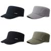 Sun Hat Sweat-absorbing Fine Stitching Soft Solid Color Army Military Cap for Outdoor