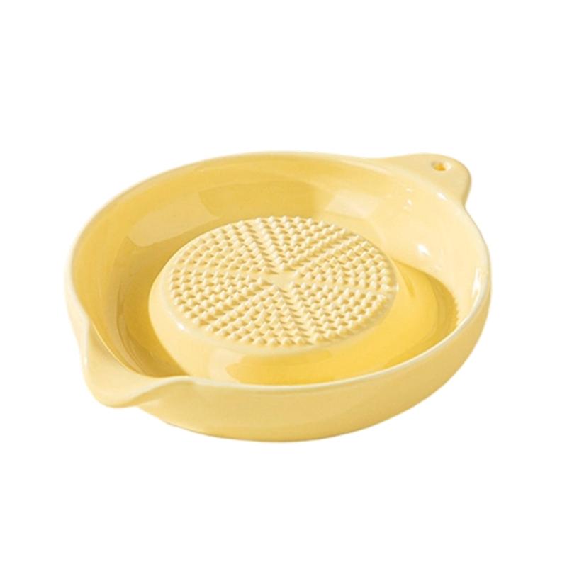 Ceramic Garlic Gingers Grinder Manual Operation Round Fruit Vegetable Grater Crusher Tool For Freshing Herb Puree Cooking