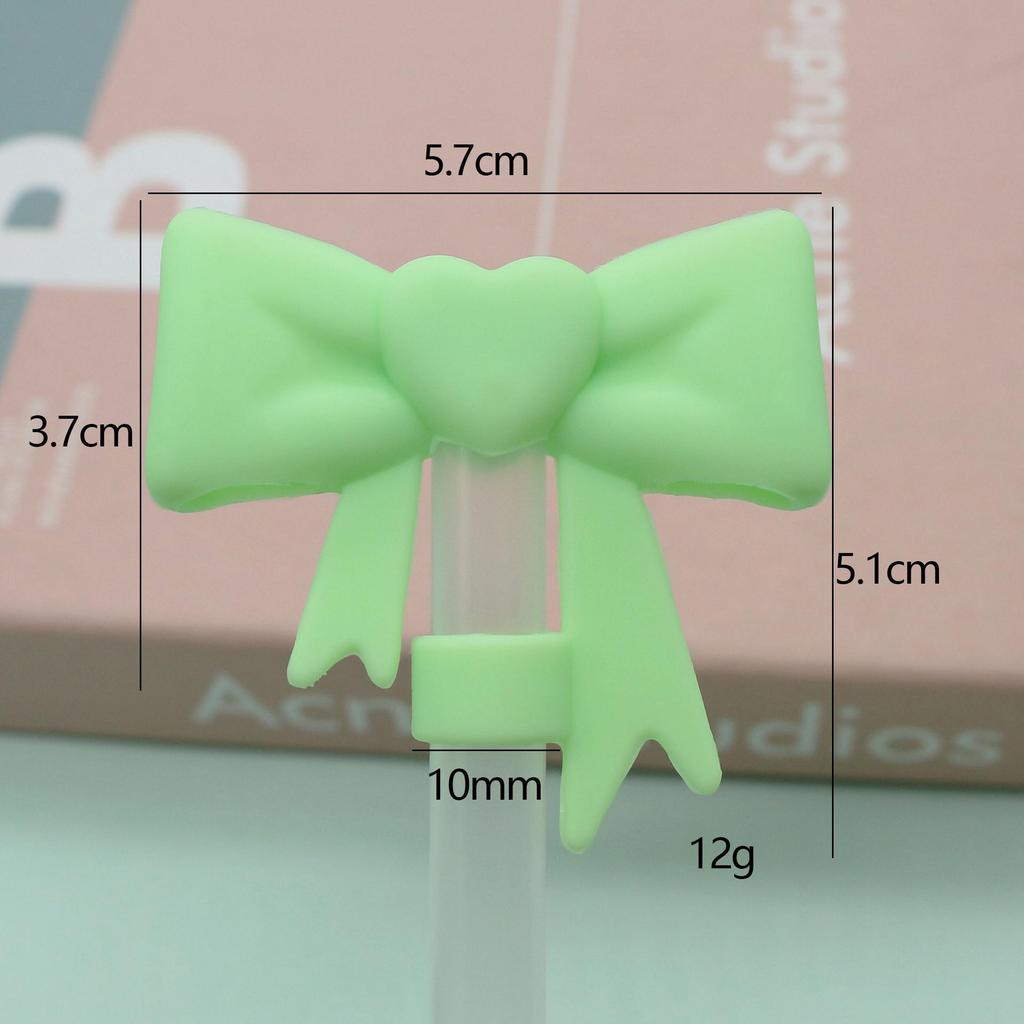 Silicone Bow Tie Straw Cap & Dust Cover for 10mm Straw
