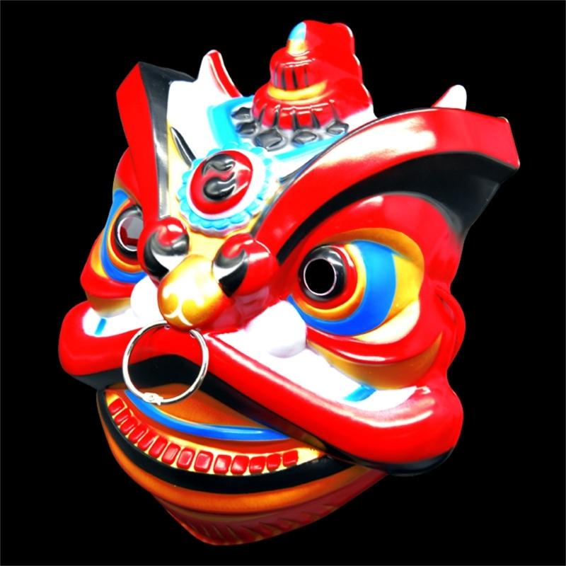 Chinese Lion Dance Costume Mask Theatrical Mask Full Face Mask Halloween Cosplay Mask For Women Men Cosplay Photography