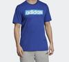 Adidas ESSENTIALS T Shirts Men's Blue Crew Neck Moderate Straight Fit DV3052
