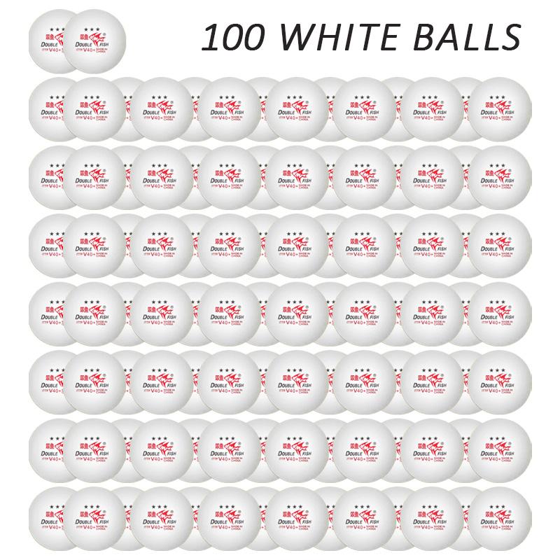 DOUBLE FISH Table Tennis Balls 3 Star V40+ Ping Pong Balls ABS Plastic Wholesale 50 Pack