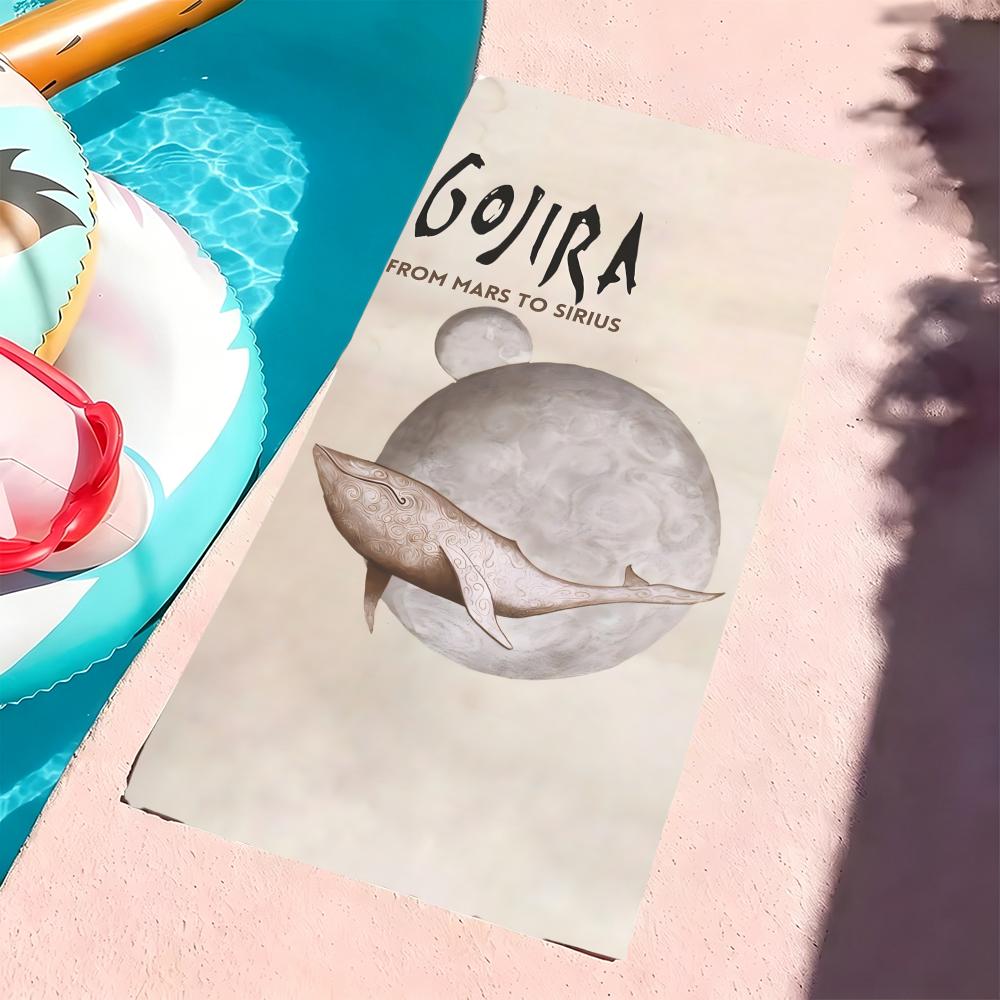 G-Gojira Roadrunner Records Serviette Microfibre Serviette de Plage, Séchage Rapide, Sans Sable, Fibre Ultra-Fine, Super Douce. 60x35CM
