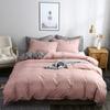 4 Colors Minimalism Bed Duvet Cover & Pillowcase Set Solid Soft Home Daily Comforter Cover Set