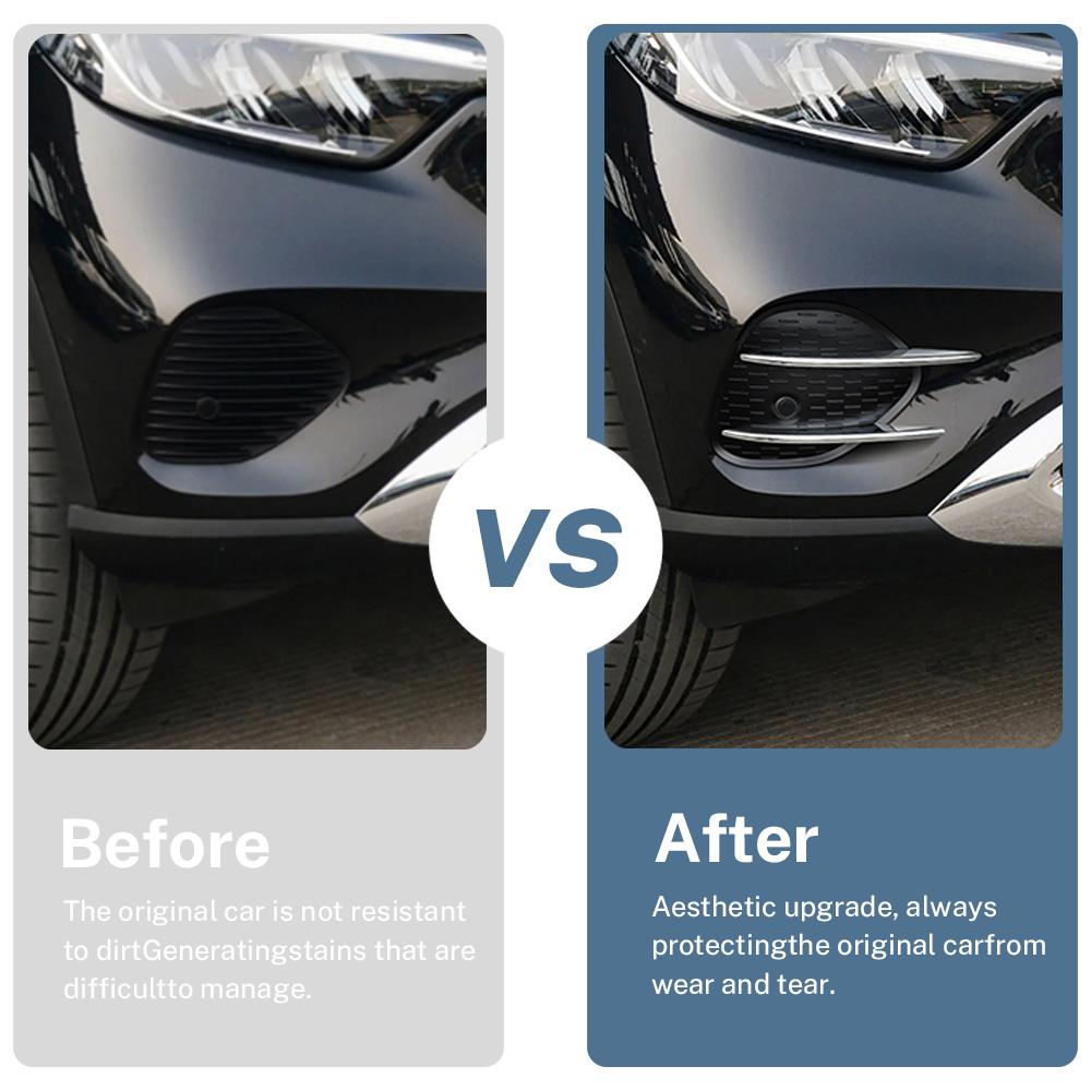 Front Bumper Splitter Grill for Mercedes-Benz GLC Class X254 GLC260 GLC300 2025 2025 Carbon Fiber Abs Fog Light Cover Accessorie