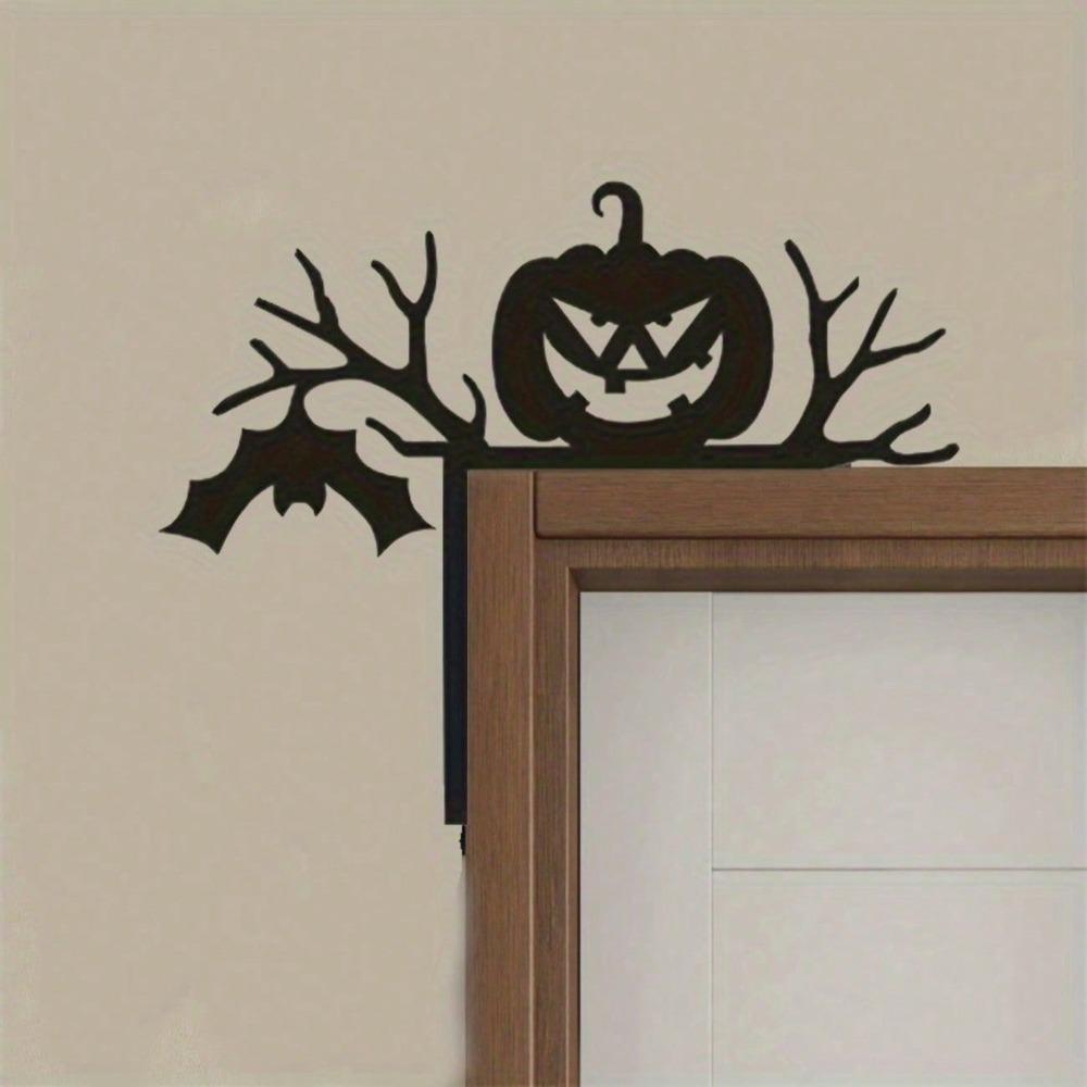 HELLOYOUNG CIFbuy Glow Dark Evil Pumpkin Wall Art, Rustic Metal Halloween Decor, Scary Jack Lantern, Holiday Gift for Christmas New Year