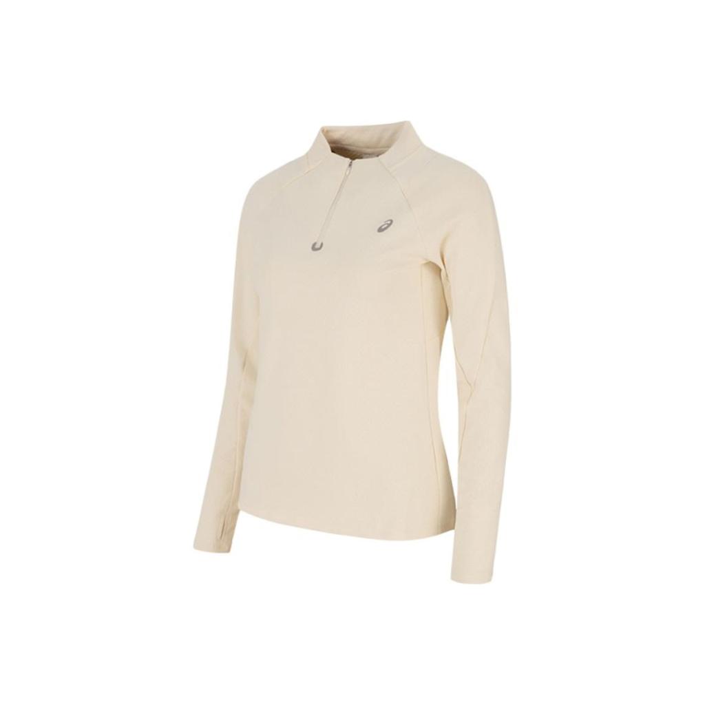 Asics Sports Lifestyle Stand Collar Comfortable Warm Long Sleeve Raglan T-Shirt Women Tops 2012D394-200