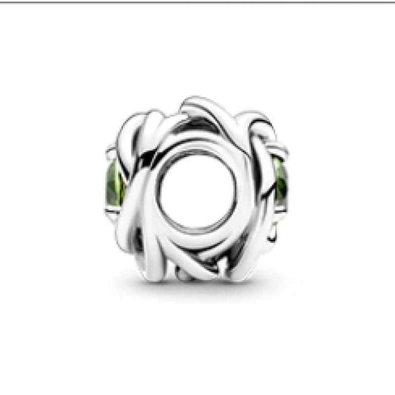 Pandora August Spring Green Eternity Circle Charm 790065c03