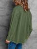 Women's Oversized Distressed Denim Jacket - Casual Long Sleeve Shirt for Spring 2025