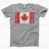 Vintage Distressed Canadian Flag Graphic T Shirts Woman Man Summer High Quality Cotton Tshirt Retro Casual Streetwear Clothes