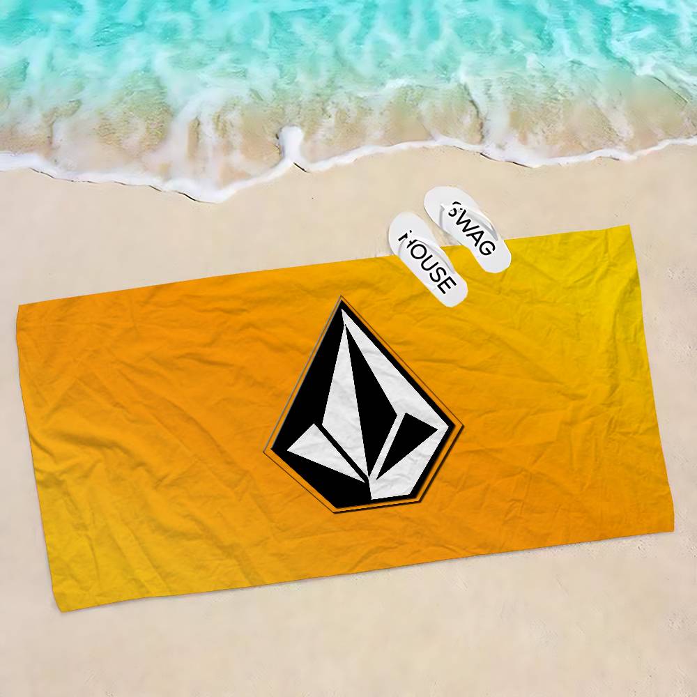 

V-Volcoms LOGO Beach Towel Colorful Bath Towels for Girl Microfiber Quick Dry Sand Free Beach Yoga Spa Gym Pool W30*H60(CM)