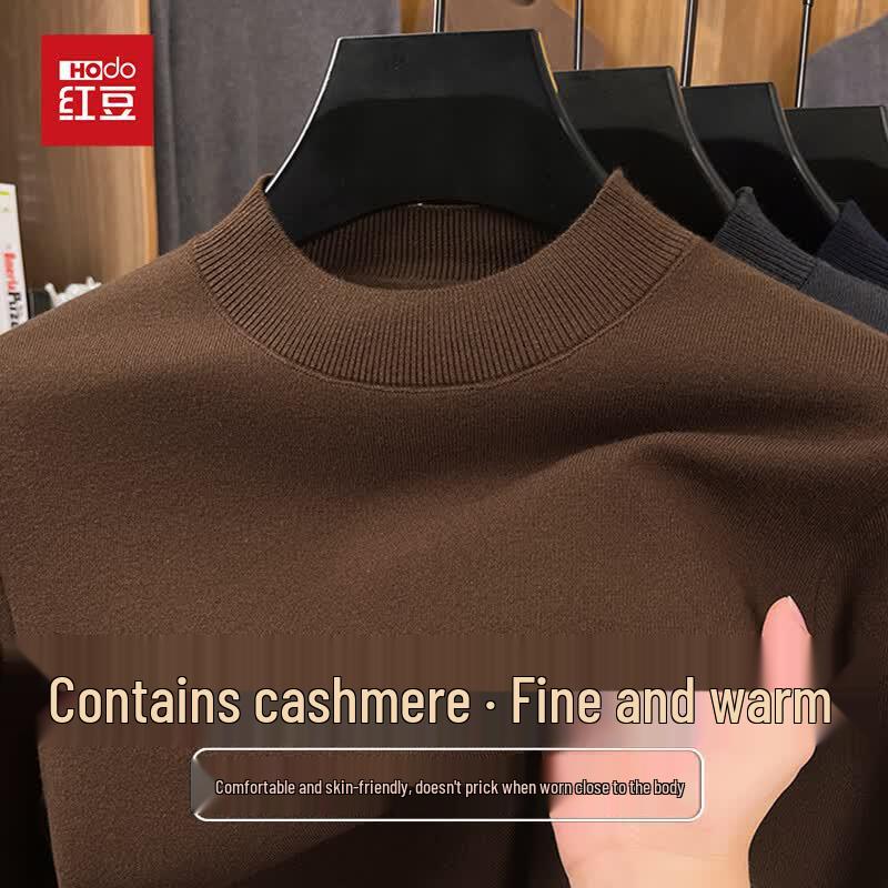 Hongdou Men s Cashmere Blend Crew Neck Sweater L