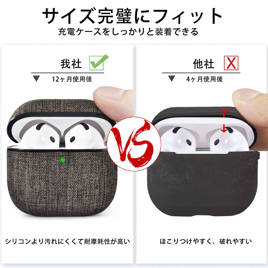 AirPods 4 Case Compatible with AirPods 4th Stylish Canvas Protective Detachable Wireless Charging Carabiner LED Light Scratch Loss Easy To Carry