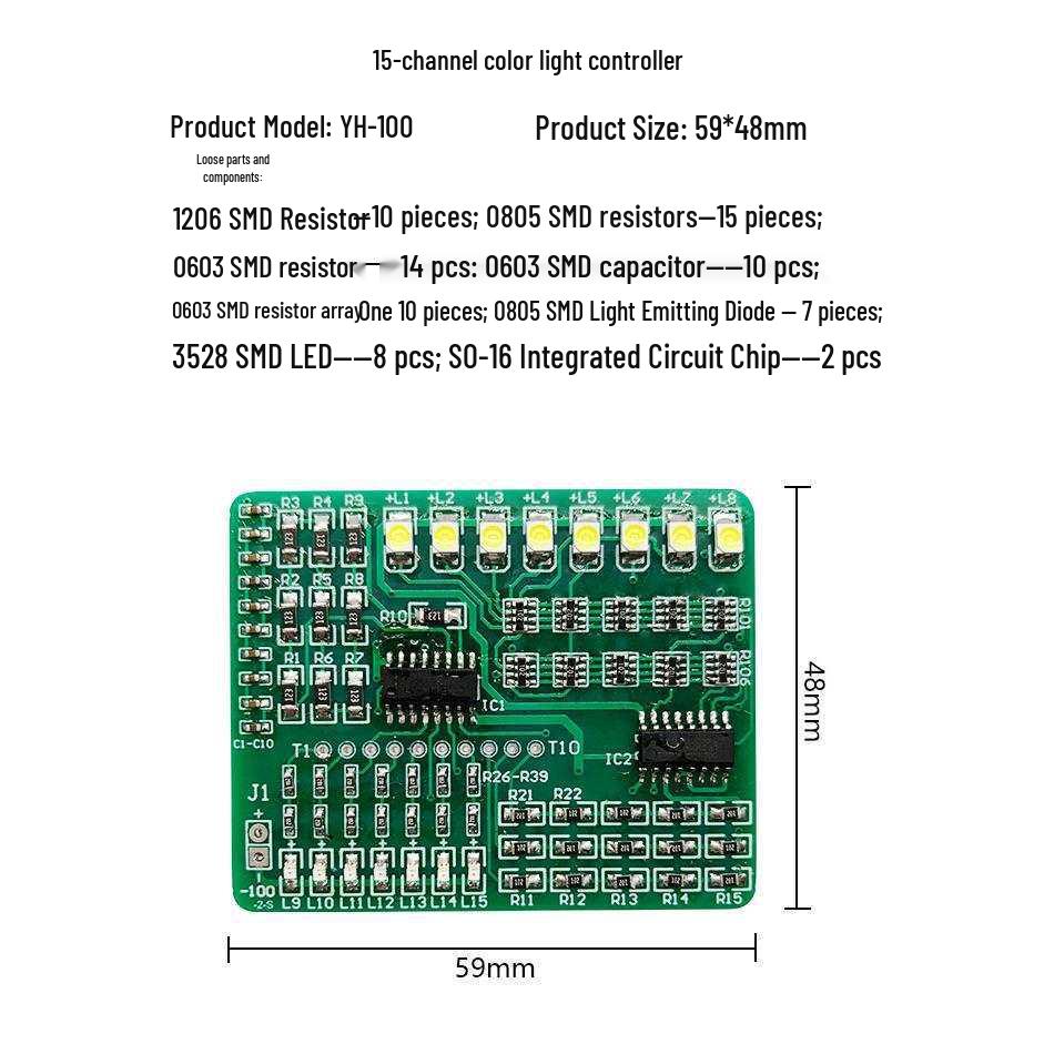SMD Component Soldering Practice Board Kit – DIY Electronic Training for Electricians