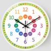 Teaching Time Clock For Kids 8-Inch Kids Room Wall Decor Analog Clock Non Ticking Telling Time Teaching Clock Silent Learn To