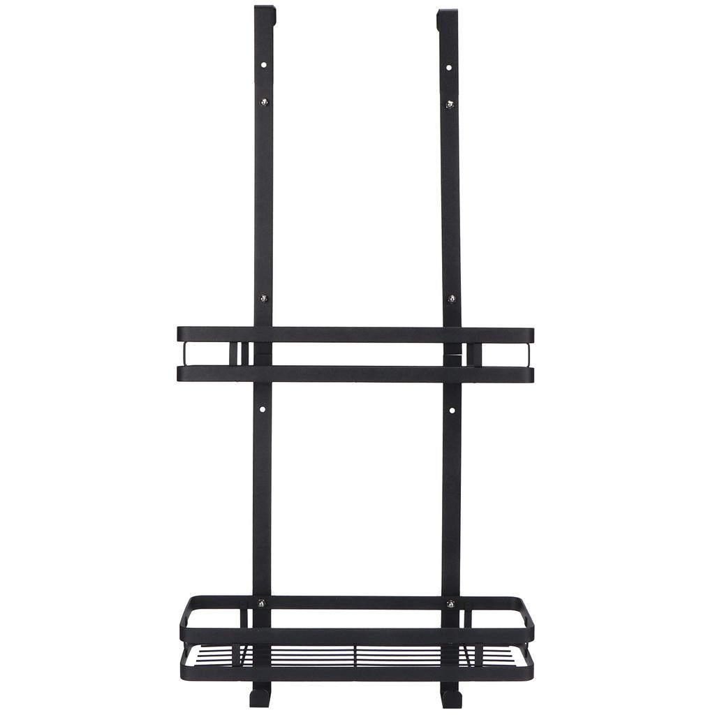 2 Layers Bathroom Shelf Organizer Over the Door Set Toilet Shower Hanging Storage Rack