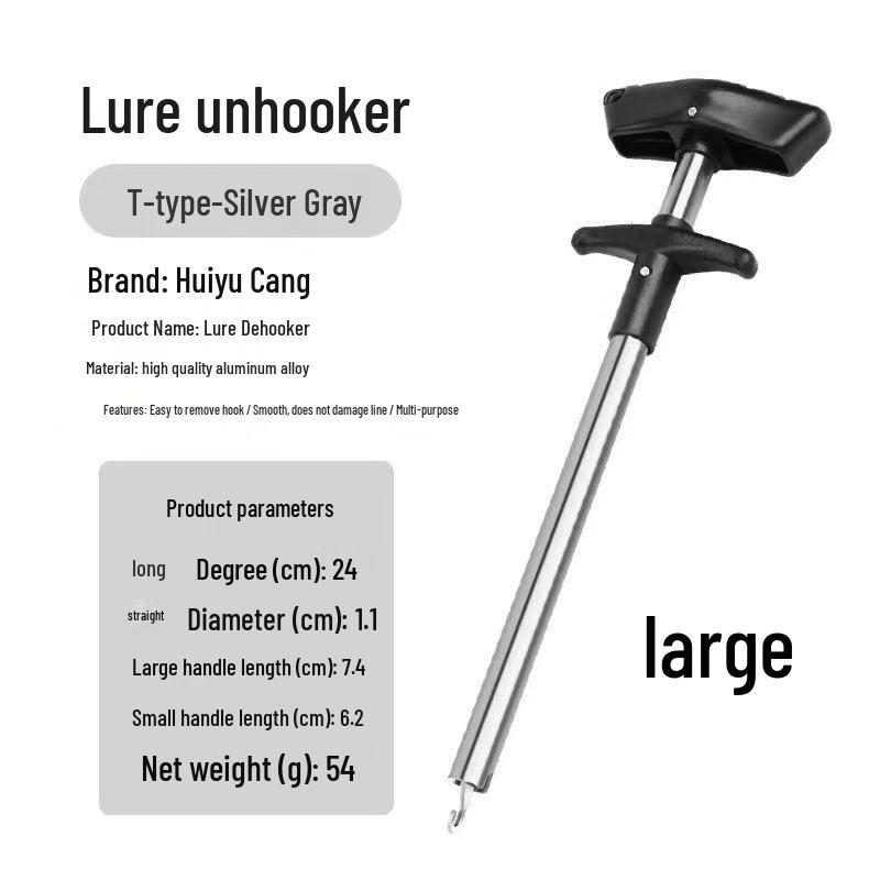 Lure T-shaped Deep Throat Fishing Hook Remover for Big Fish
