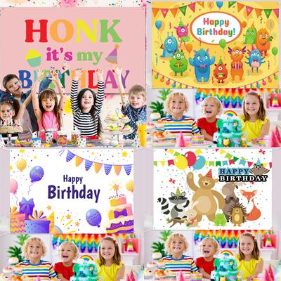 Happy Birthday Backdrop Banner Background Cloth Props Party Decorate