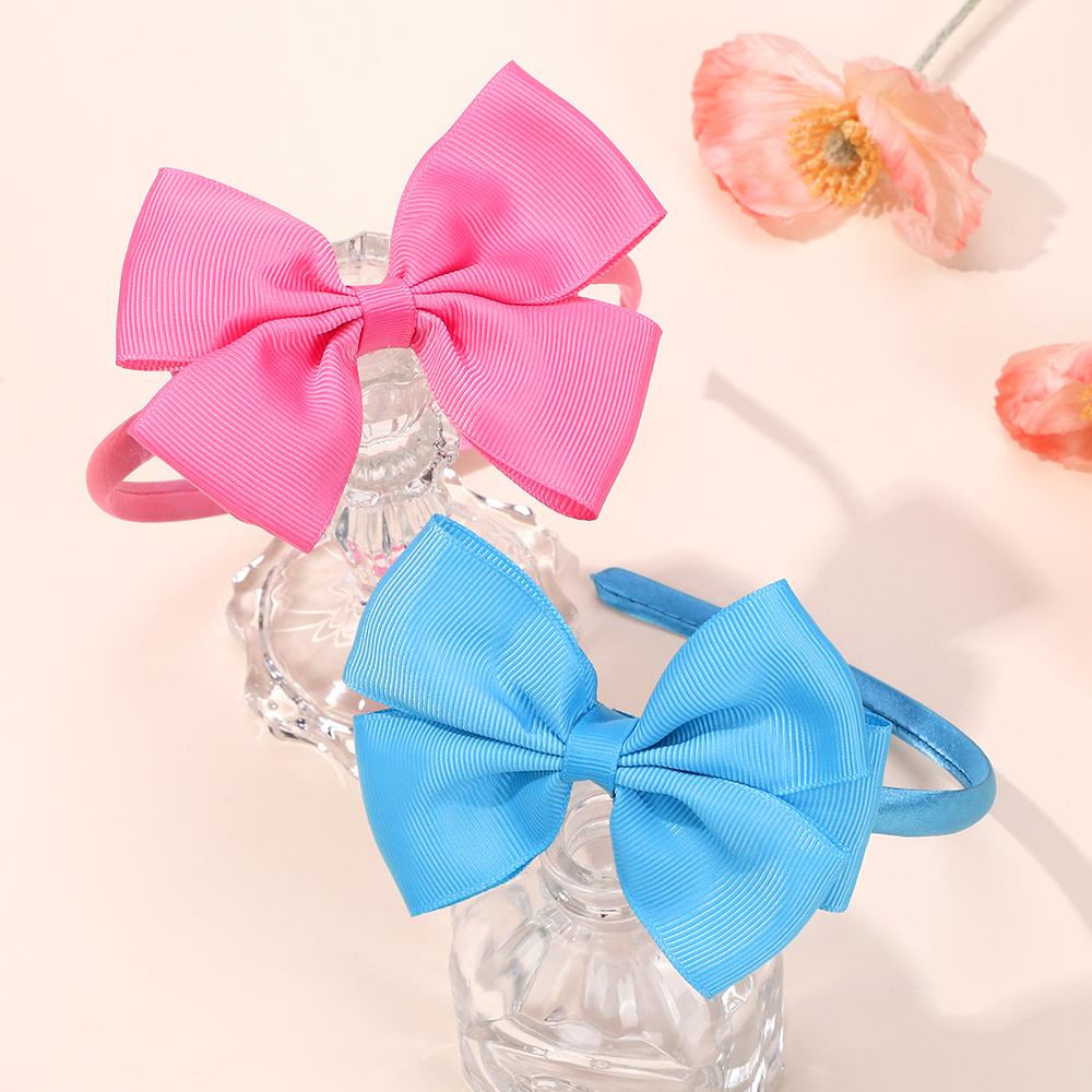 Solid Headband Fashion MulticolorHigh Quality  Bands Princess Hair Accessories Lady Bowknot Ribbon Hairbands Hair Decor 674