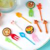 Cartoon Fruit Fork Set Party Buffet Dessert Food Cocktail Sandwich Bento Stick